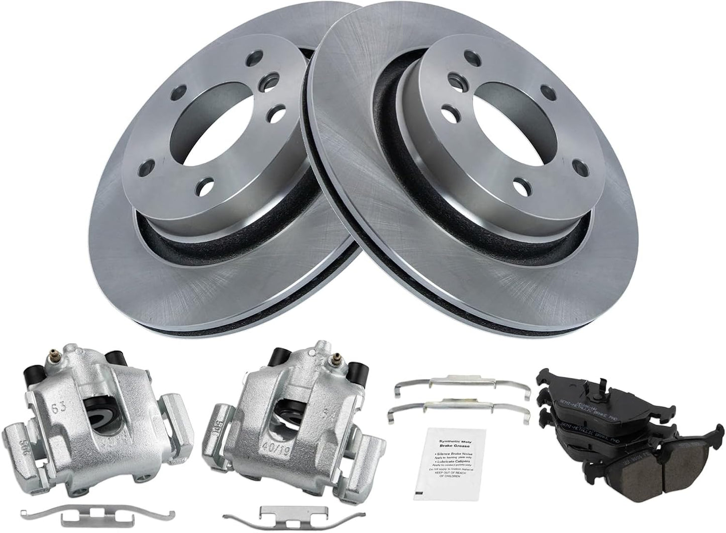 TRQ Rear Brake Pad & Rotor Kit for 2000 BMW 323Ci & 328i