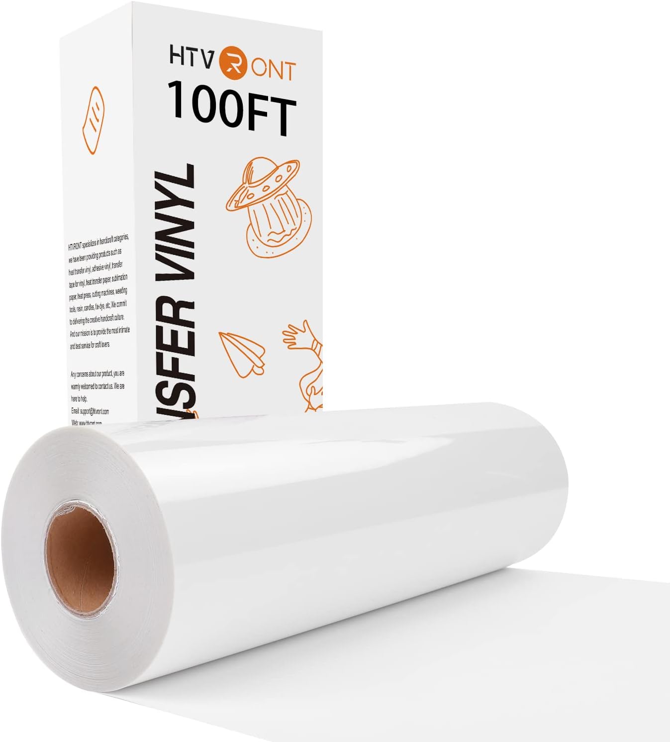 HTVRONT White Iron on Vinyl Rolls - Perfect for DIY Projects
