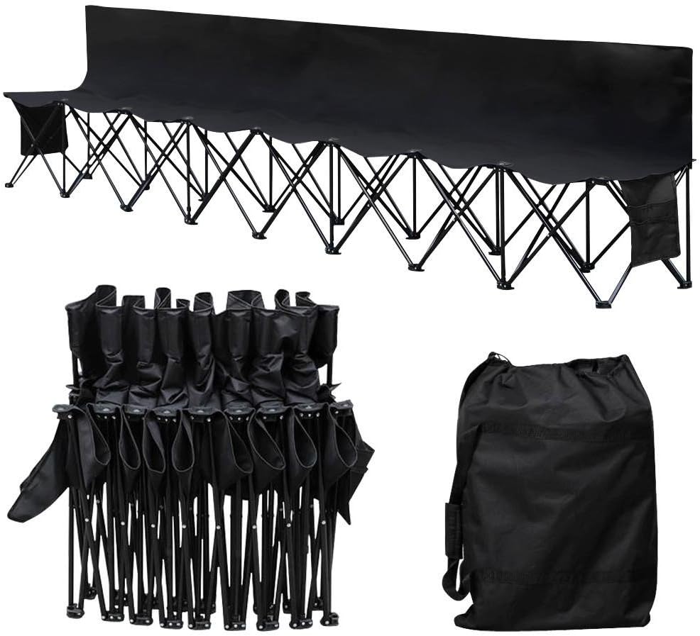 Yaheetech Foldable Sideline Bench for Comfortable Seating
