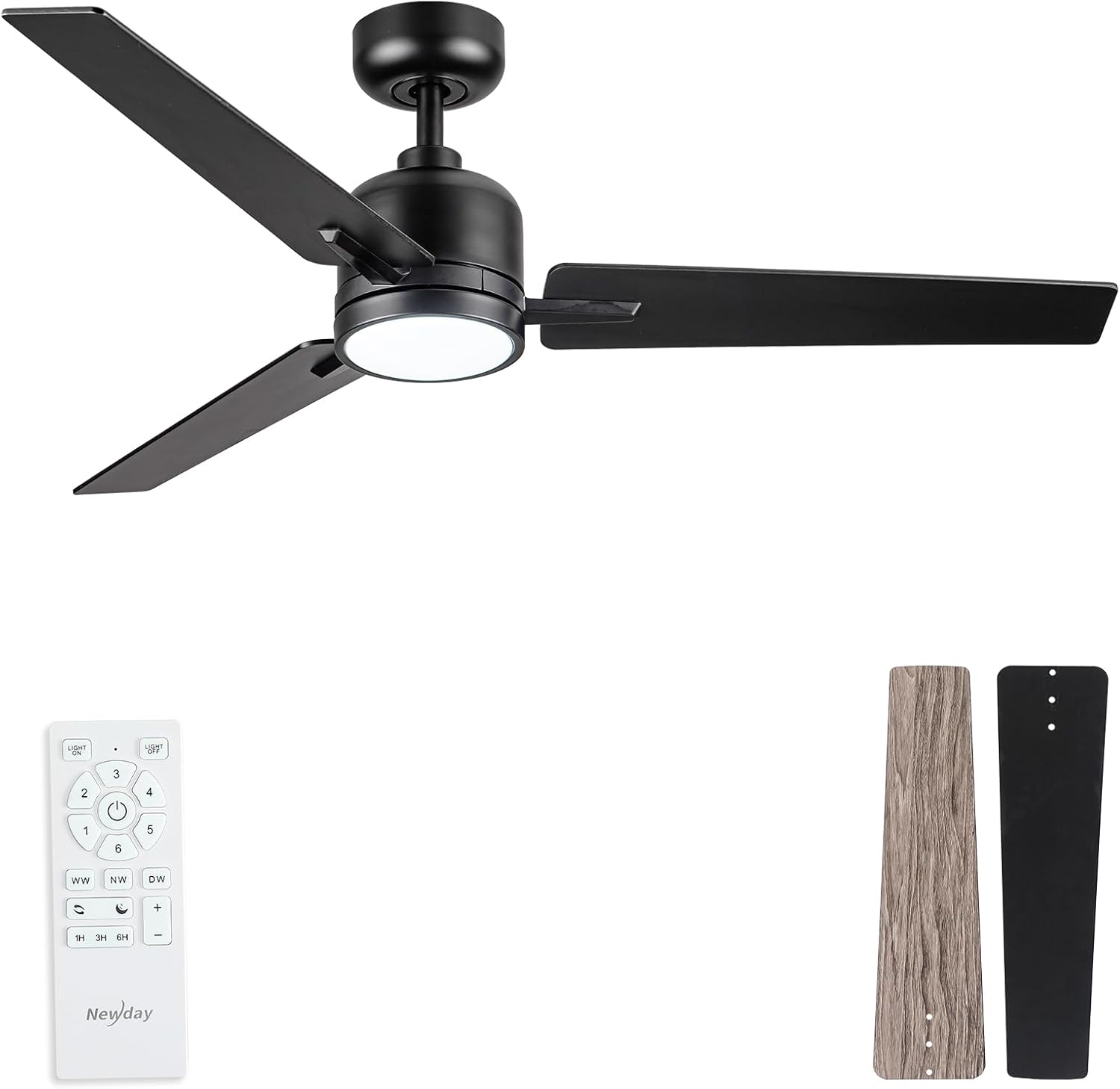 48 Inch Ceiling Fan with Lights Remote Control for Modern Homes