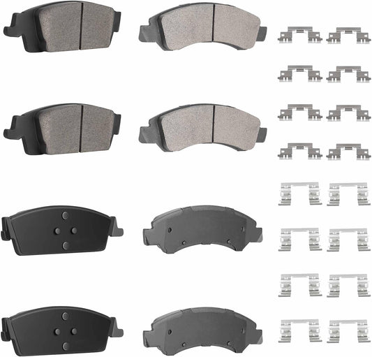 Front Rear Ceramic Disc Brake Pads Set for GMC Sierra 1500