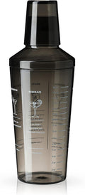 Smoke Tinted Cocktail Shaker with Recipes - Bartending Essential