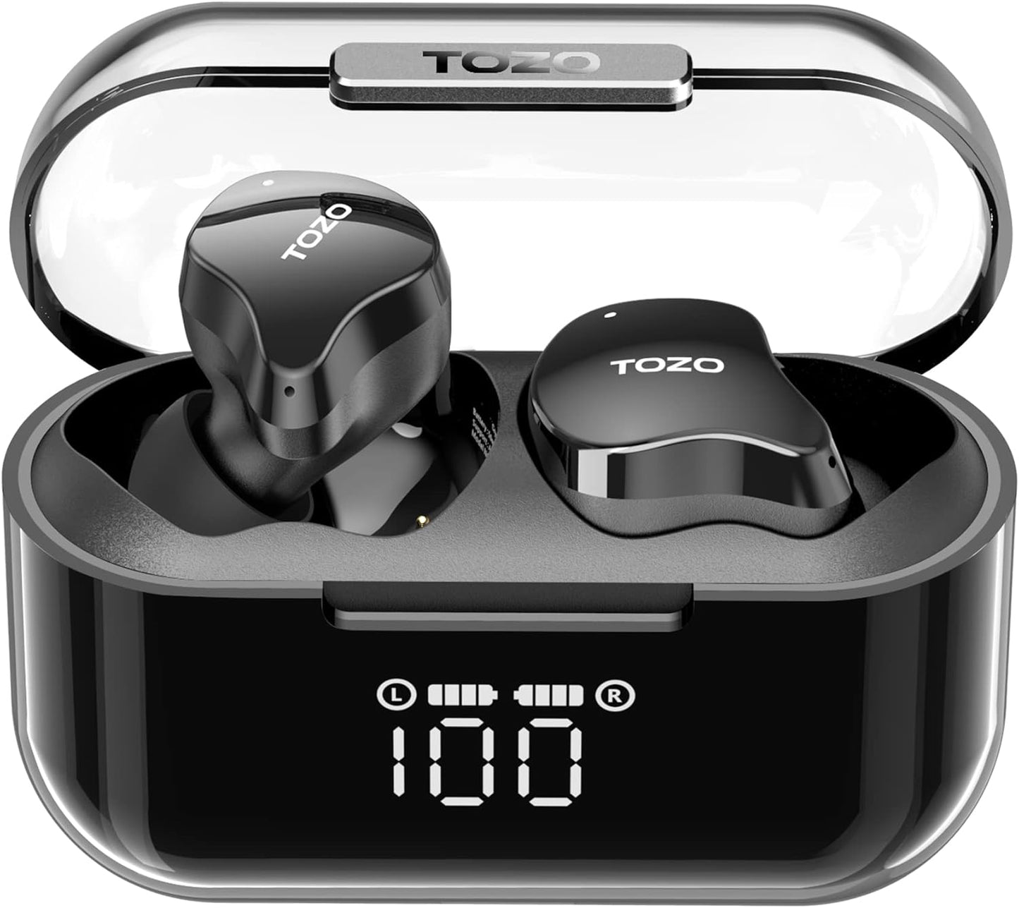 TOZO T18 True Wireless Earbuds - IPX8 Waterproof, Noise Reduction, Long Playtime