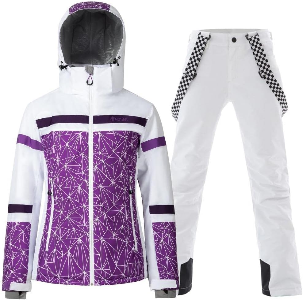 Women's Ski Jackets and Pants Set for Winter Sports Activities