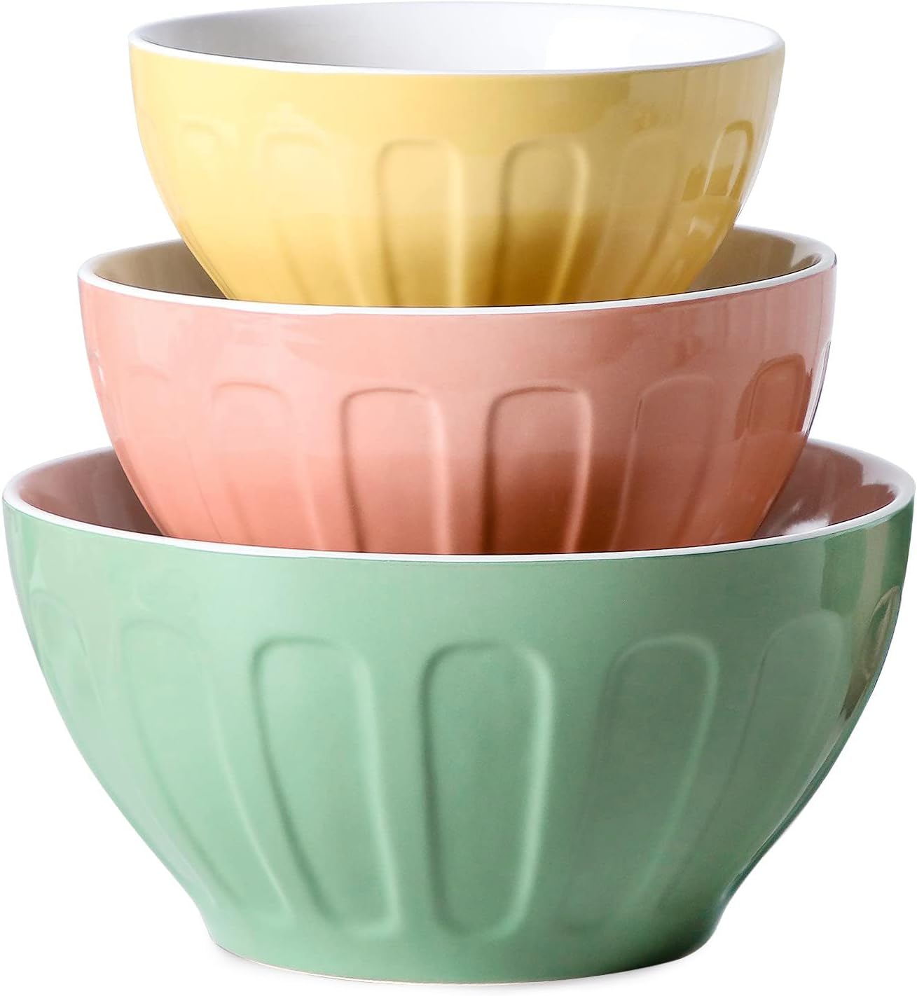 Lareina Ceramic Mixing Bowls Set for Baking and Serving Needs