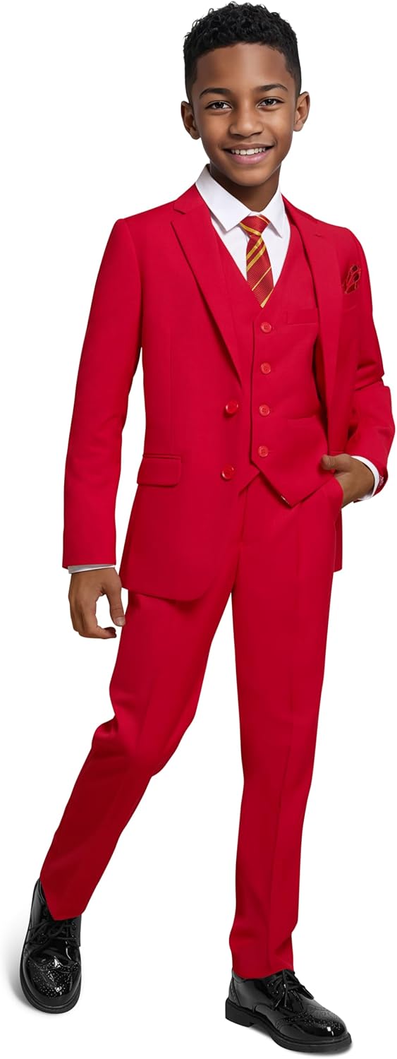 Marvelous World Boys' Slim Fit Suit Set for Formal Events