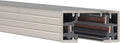 H Track 2FT Single Circuit 120V with 2 Endcaps - Durable Brushed