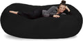 XL Memory Foam Bean Bag Lounger - Plush Microsuede Cover - Super Soft - Black 7.5'