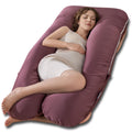QUEEN ROSE Pregnancy Pillow U Shaped Maternity Body Pillow - Satin
