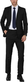 WEEN CHARM Men's Slim Fit 2-Piece Suit - Tailored Look for Events