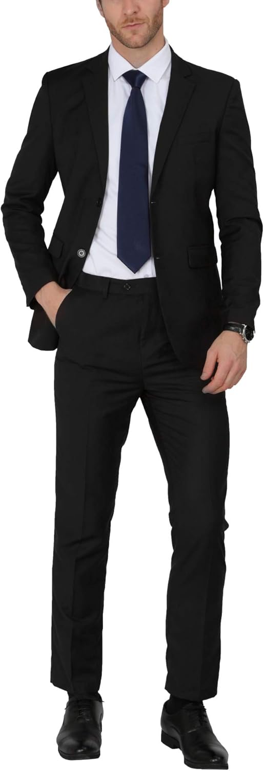 WEEN CHARM Men's Slim Fit 2 Piece Suit for Weddings and Prom