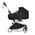 BABYZEN YOYO2 White Frame + Black Bassinet - Compact Newborn Cocoon