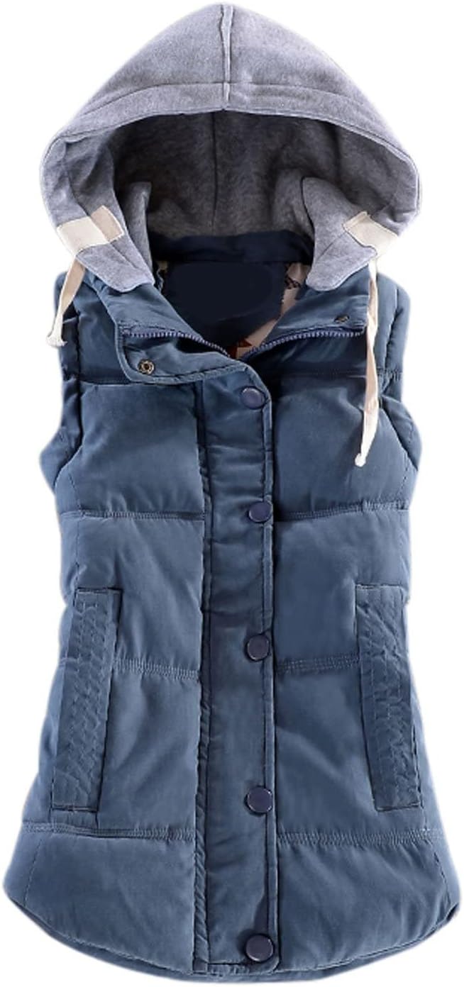 Yeokou Women's Slim Sleeveless Quilted Winter Puffer Vest Coat