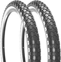 2 Pack 26 x 2.125 in Beach Cruiser Tires with White Sidewall
