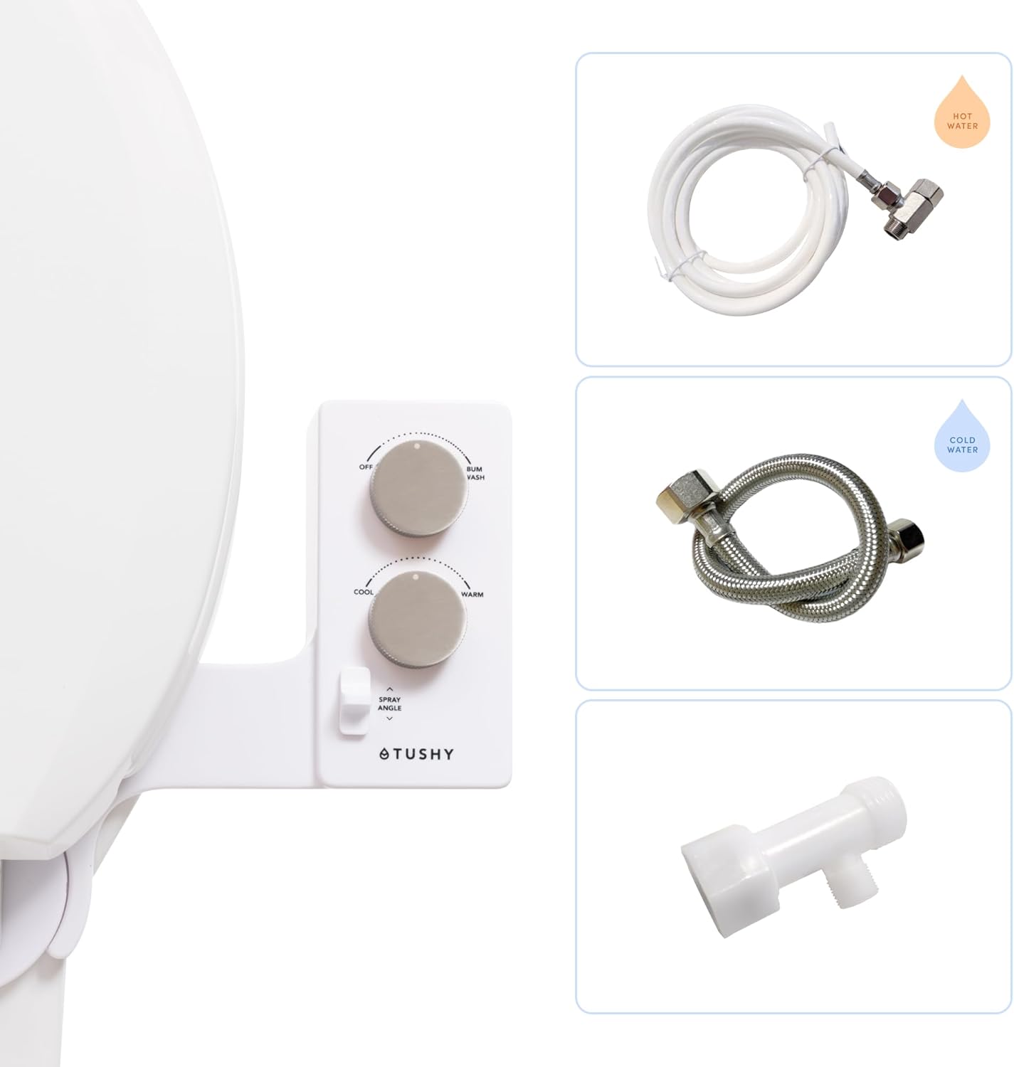 TUSHY Spa Warm Water Bidet Attachment for Comfortable Clean