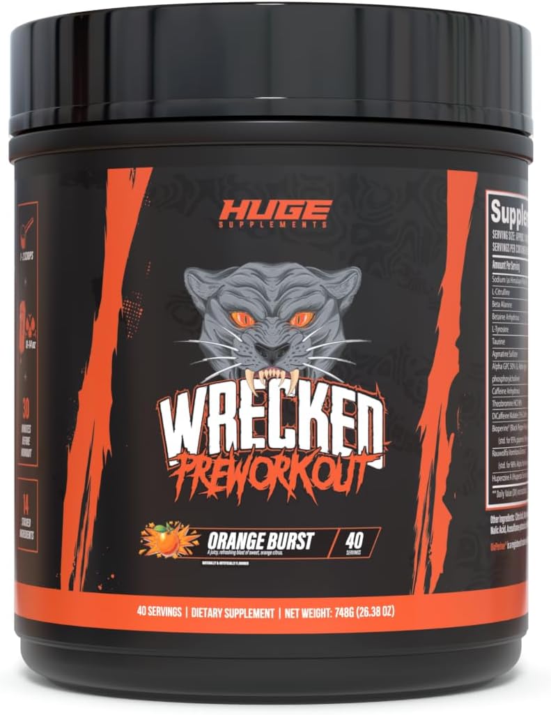 Wrecked Pre-Workout by Huge Supplements - Boost Energy & Focus