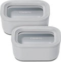 Caraway 2pc Glass Food Storage Set - Compact Stackable 2.6 Cup