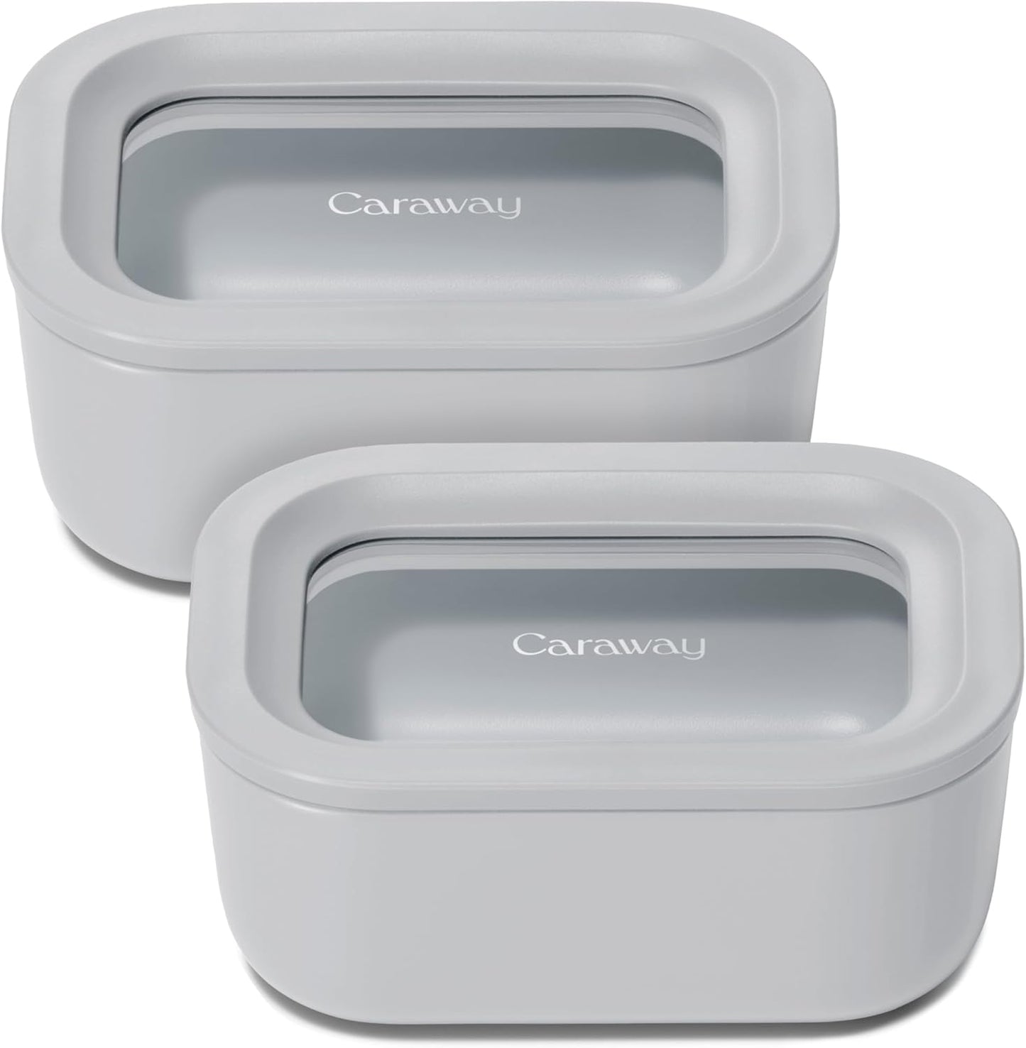 Caraway 2pc Glass Food Storage Set - Compact & Non-Toxic Design