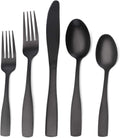 Matte Black Silverware Set Satin Finish 30-Piece Flatware for 6