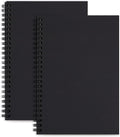 A5 Unlined Spiral Notebook 2 Pack - Portable Blank Sketchbooks