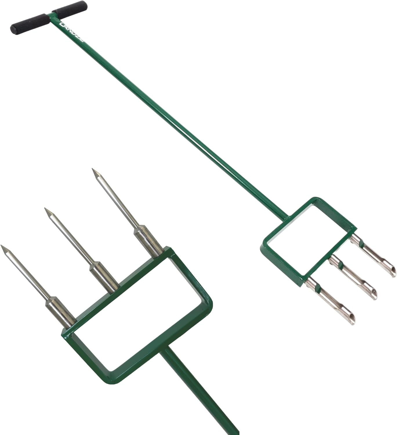 Landzie Lawn Aerator Set - Hollow and Spike Tines Tool
