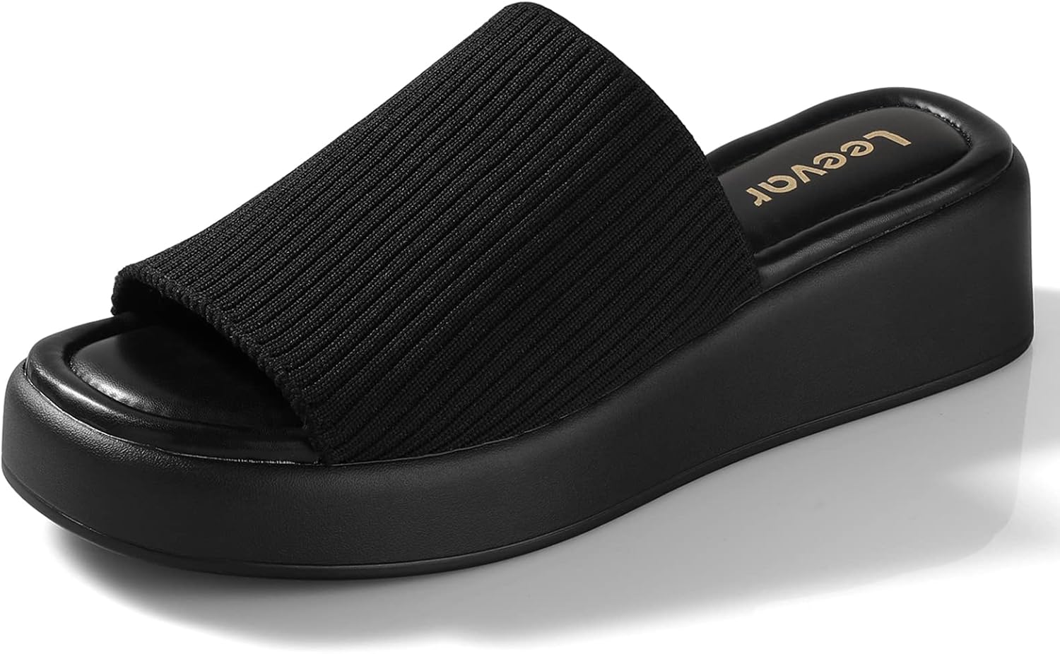 Leevar Platform Wedge Sandals for Women - Comfy Slip On Mules