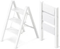 GameGem 3 Step Ladder Folding Step Stool - Sturdy, Lightweight Reach