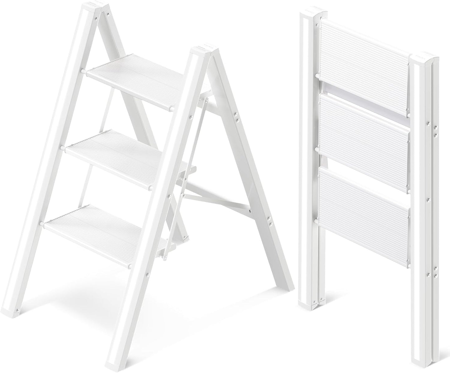 GameGem 3 Step Ladder - Lightweight, Sturdy, and Safe Design