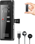 128GB Digital Voice Recorder With Playback - HD 3072 Kbps Recording