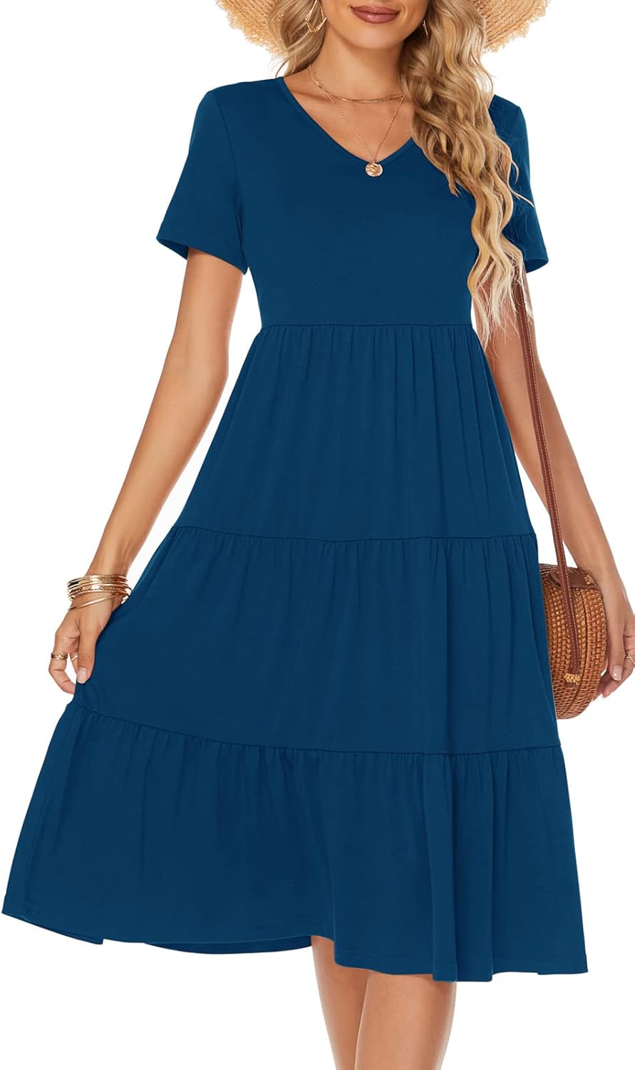 Berydress Women's Casual Summer Tiered Midi Dress for Every Occasion