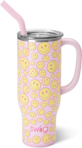 30oz Mega Mug Tumbler with Handle and Straw - Big Insulated Cup