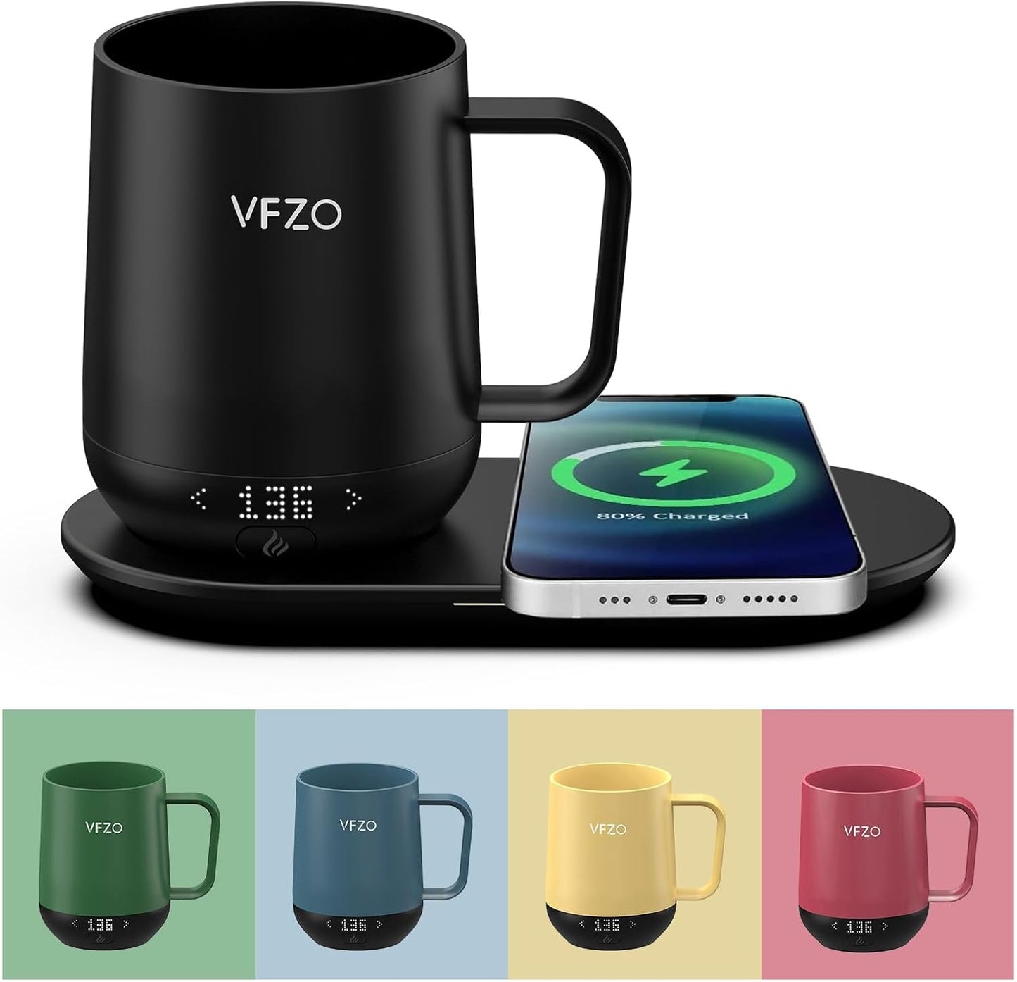 Temperature Control Smart Mug with LED Display for Coffee Lovers