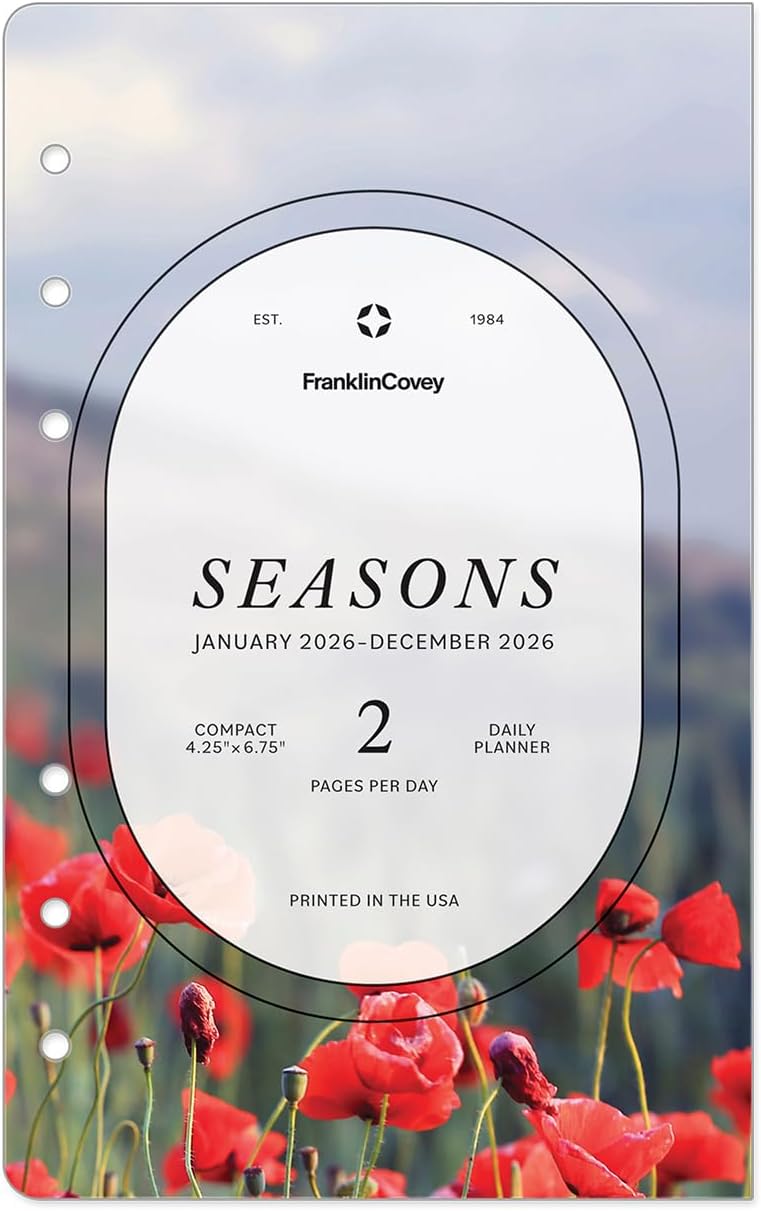 Seasons Planner Refill - Two Pages Per Day for 2026