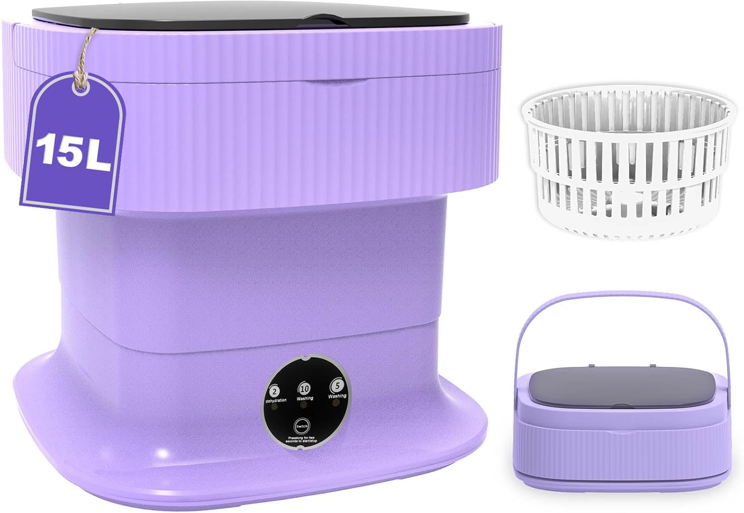 Compact Foldable Mini Washer & Dryer - Travel Laundry Solution