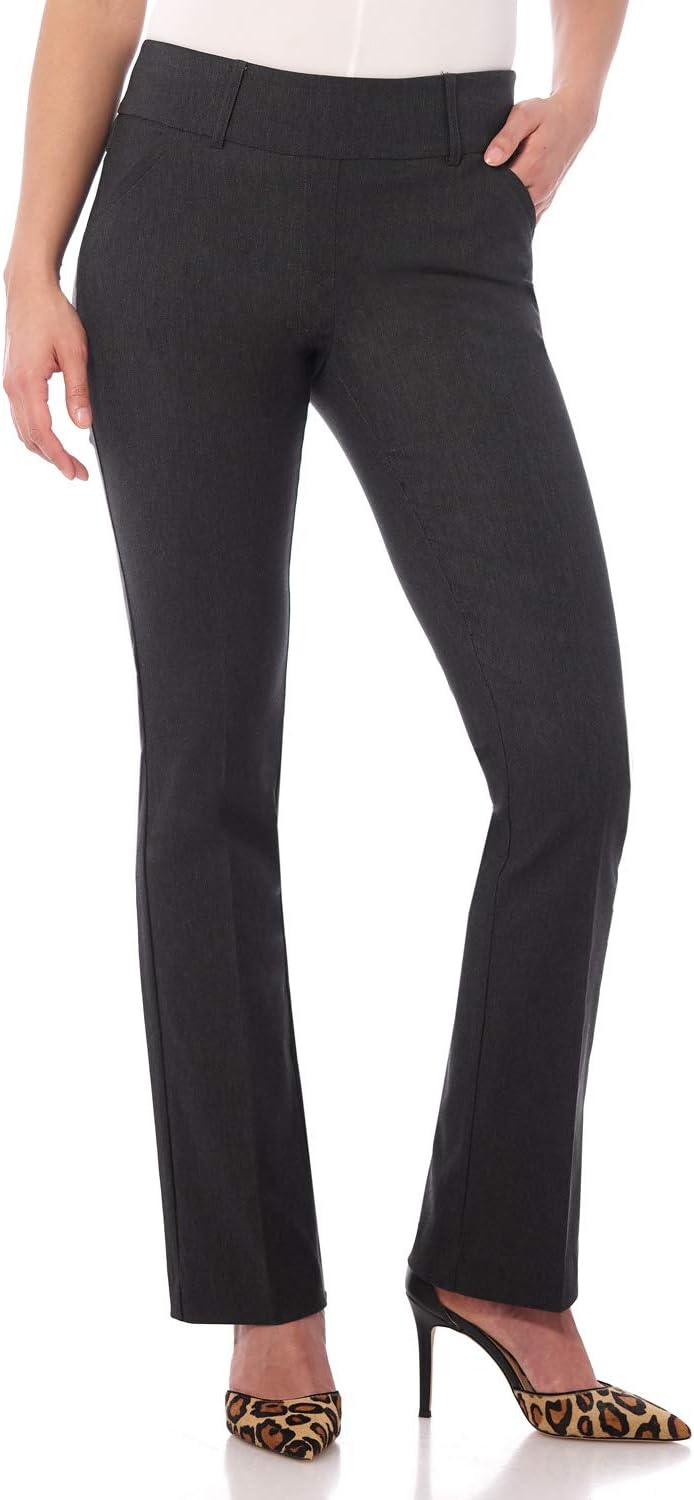 Rekucci Women's Bootcut Pant with Tummy Control for Comfort