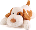 meowtastic Brown & White Dog Weighted Stuffed Animal - Cozy 22ft Plush