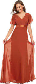 Ever-Pretty Classic Chiffon V-Neck Floor Length Bridesmaid Dress Size
