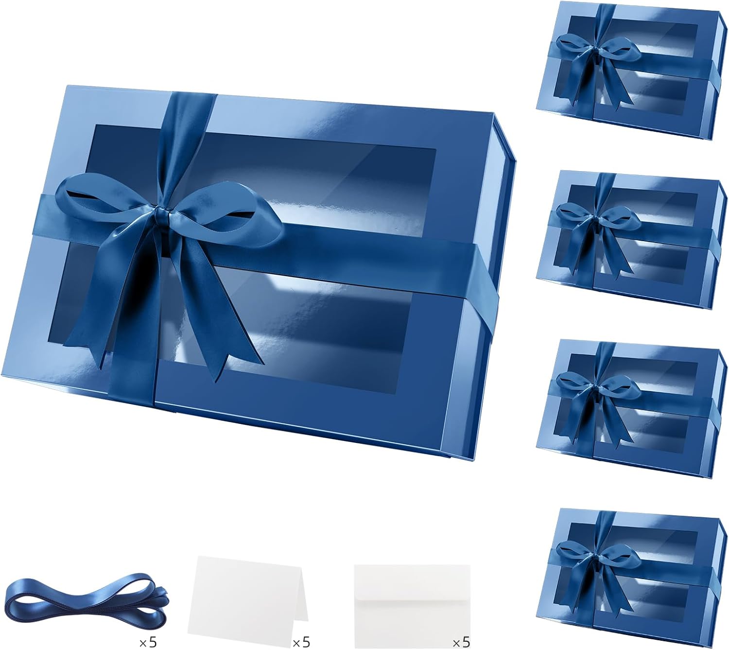 Large Blue Easter Gift Boxes with Windows for Special Occasions