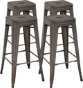 FDW Metal Bar Stools Set of 4 for Indoor and Outdoor Use