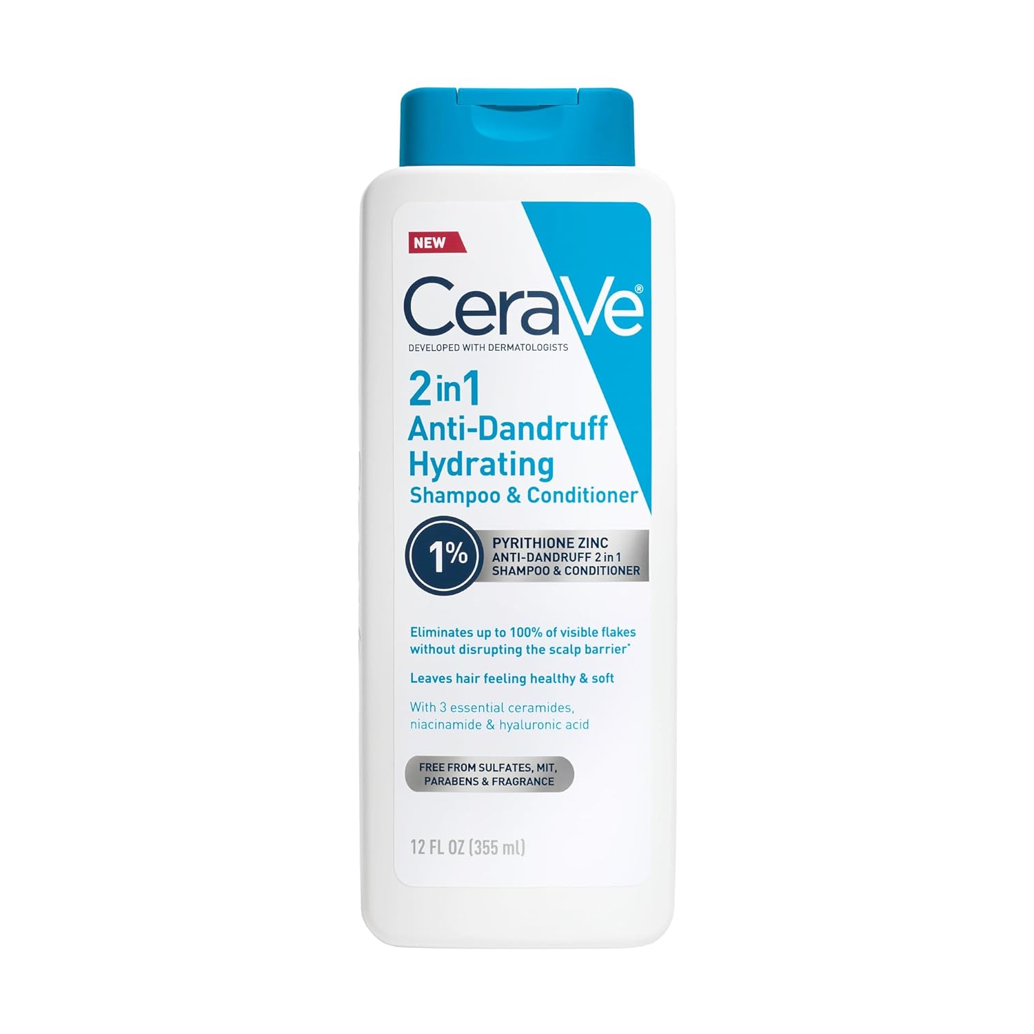 CeraVe 2-in-1 Anti-Dandruff Shampoo: Eliminates Dandruff