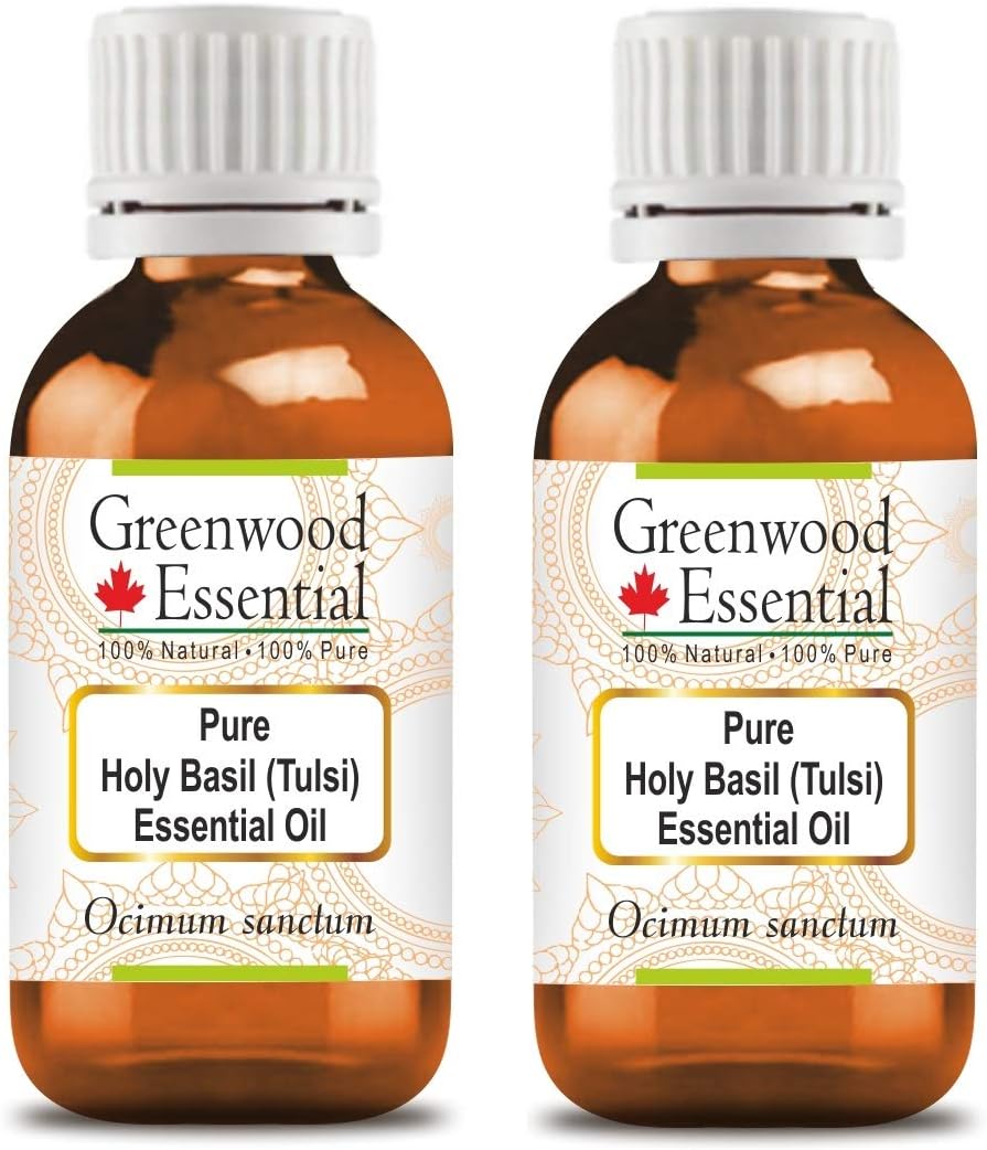 Greenwood Essential Pure Holy Basil Oil - Therapeutic Grade 100ml