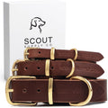 Classic Genuine Leather Dog Collar for All Dog Sizes and Breeds