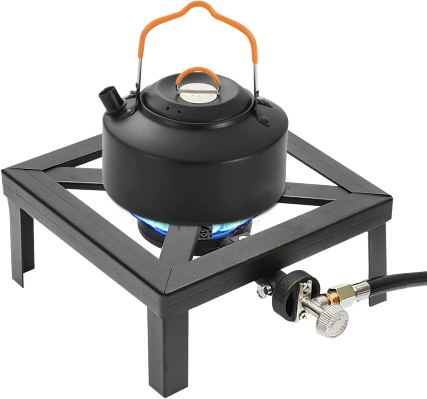Portable Square Propane Stove: Adjustable Heat for Outdoor Cooking