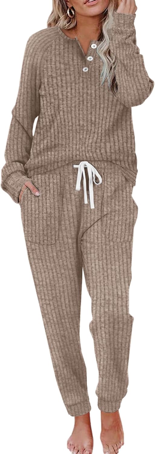 WIHOLL Two Piece Outfits for Women Lounge Sets with Pockets