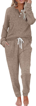 Two Piece Outfits for Women Lounge Sets Button Down Sweatshirt outifts