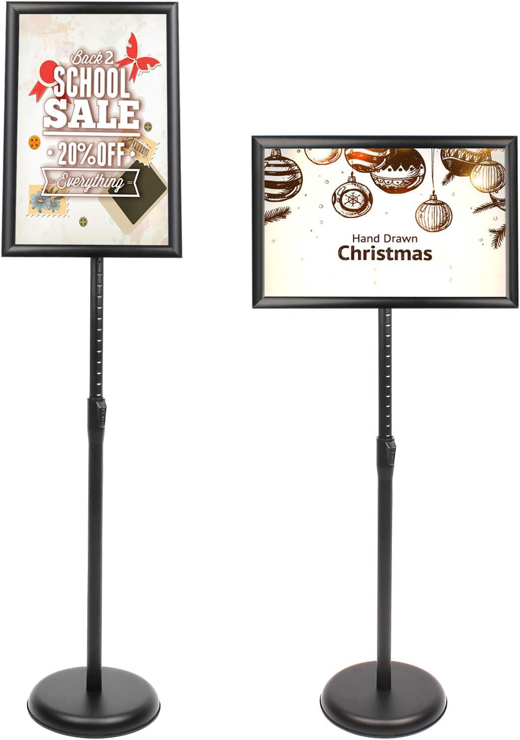 DISPLAYSWORKER Sign Stand with Heavy Duty Pedestal for Posters