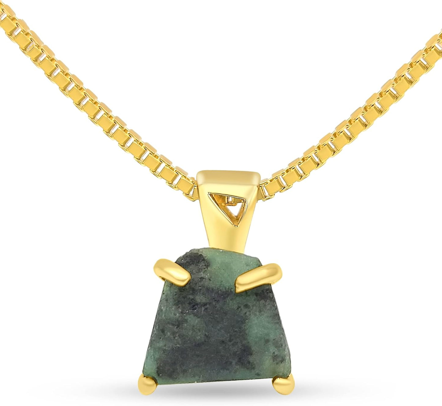Genuine Raw Birthstone Pendant Chain Necklace for Him or Her