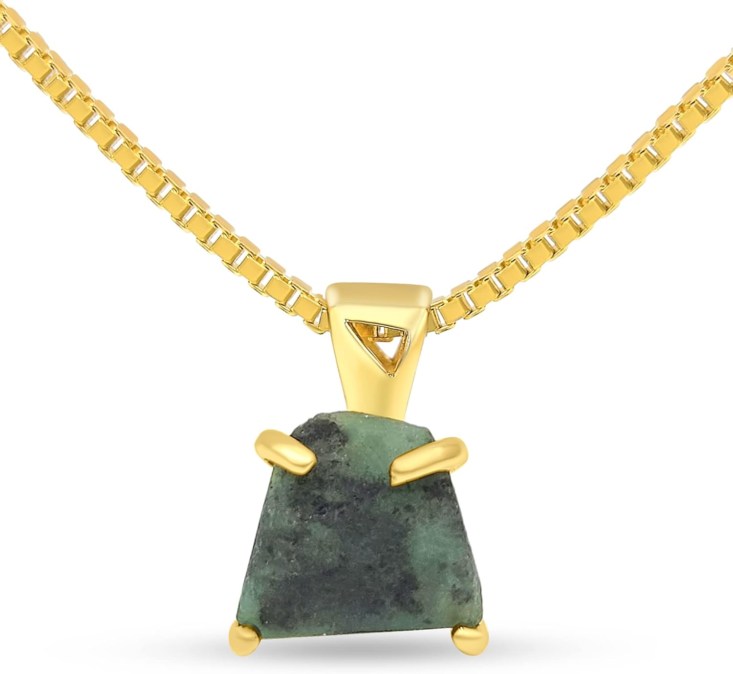 Genuine Raw Birthstone Pendant Chain Necklace for Him or Her