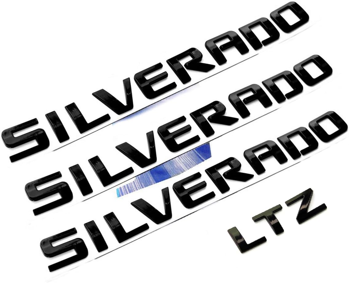 Yoaoo 4pack OEM Nameplate with LTZ Emblem for Silverado