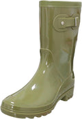 Women's Mid Calf Rain Boots Waterproof Fashion Garden Shoes - Light